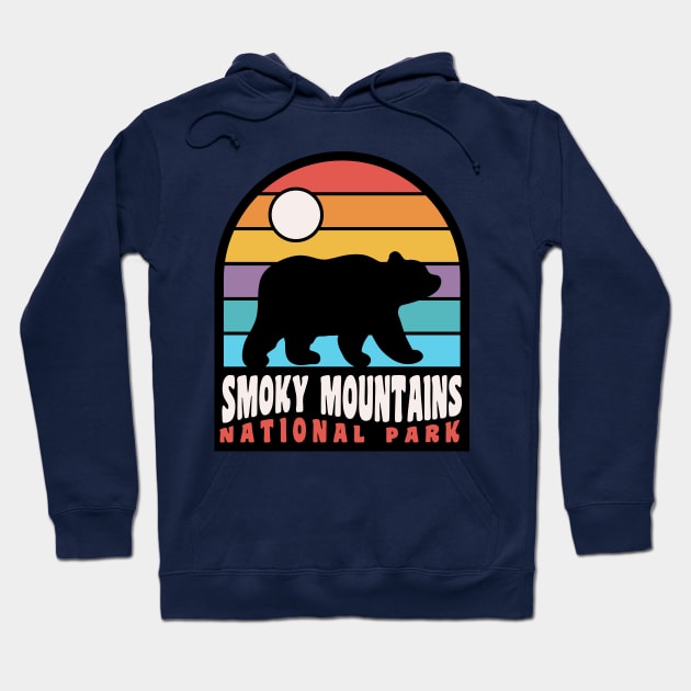 Smoky Mountains National Park Great Smokies Tennessee Bear Hoodie by PodDesignShop